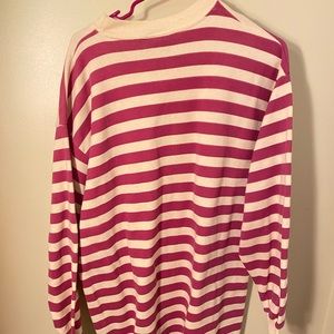 red stripped sweatshirt